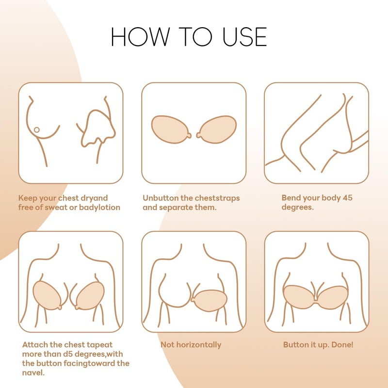 Fanceasily Sticky Adhesive Bra Push Up Strapless Sticky Invisible Lift Backless Bra for Women - Image 5
